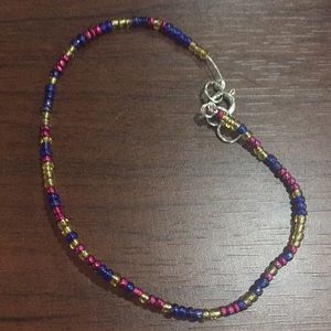 Handmade Multi-Colored Beaded Thin Bracelet/Anklet